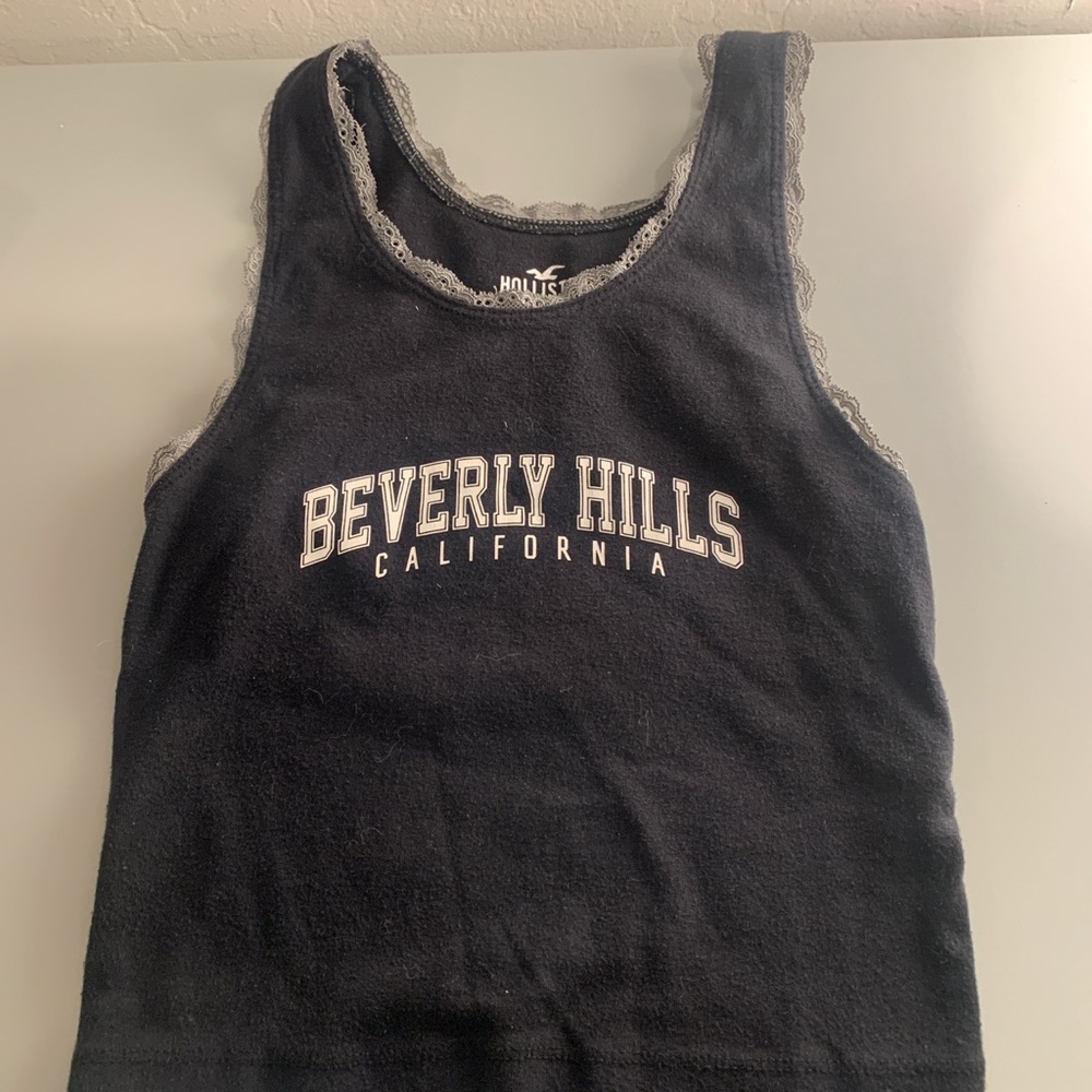 Hollister soft black tank top